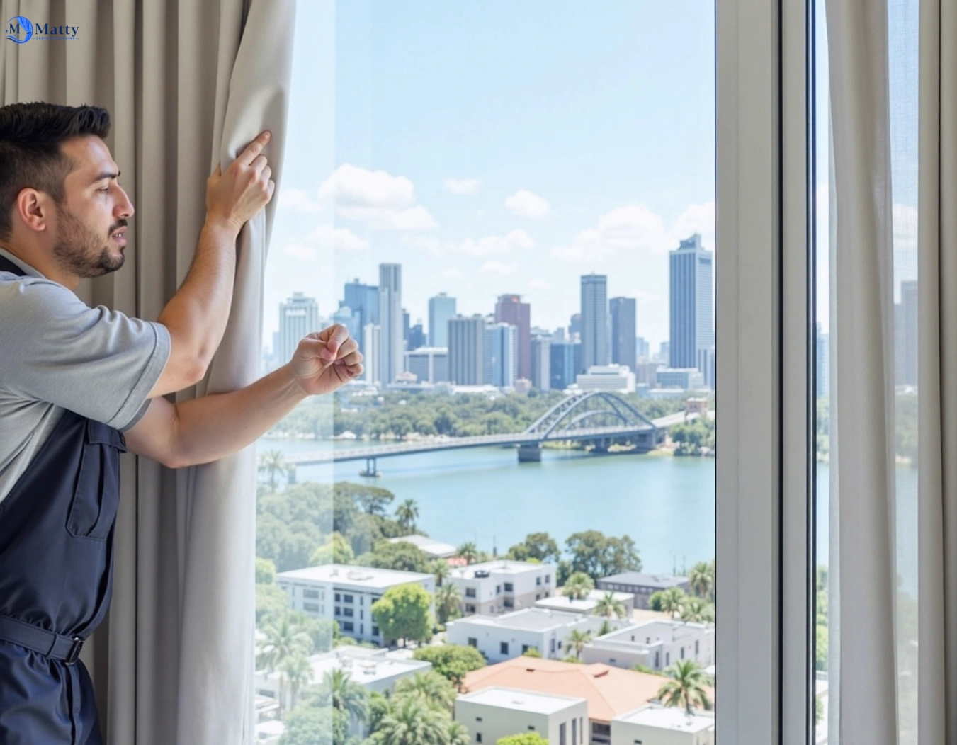 Professional curtain steam cleaning service currimundi QLD by Matty Curtain Cleaning